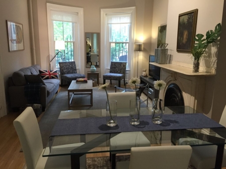 elegant new renovation: historic brownstone on a premier South End street