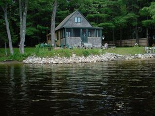 Bethel Maine waterfront camp, sandy beach, mountain views, privacy, off the grid